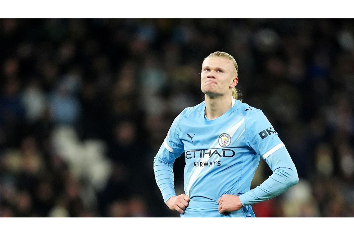 Hatte das Nachsehen: Manchesters Superstürmer Erling Haaland.