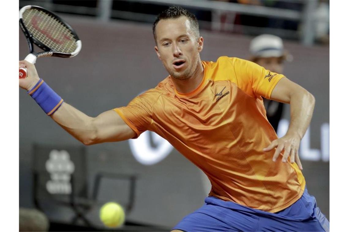 Struff, Kohlschreiber und Görges in Rom ausgeschieden Hatte gegen Novak Djokovic in Rom keine Chance: Philipp Kohlschreiber. Foto: Andrew Medichini/AP