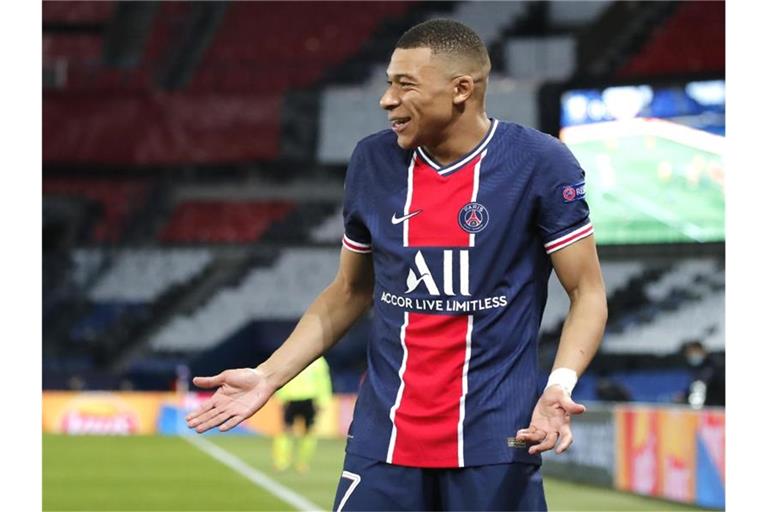 Hatte mit Wadenproblemen zu kämpfen: PSG-Stürmer Kylian Mbappe. Foto: Francois Mori/AP/dpa