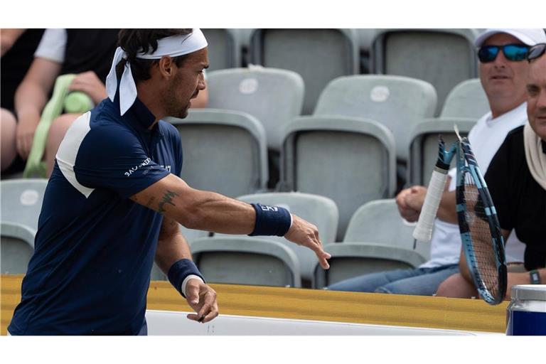Hatte seine Nerven nicht im Griff: Fognini in Stuttgart