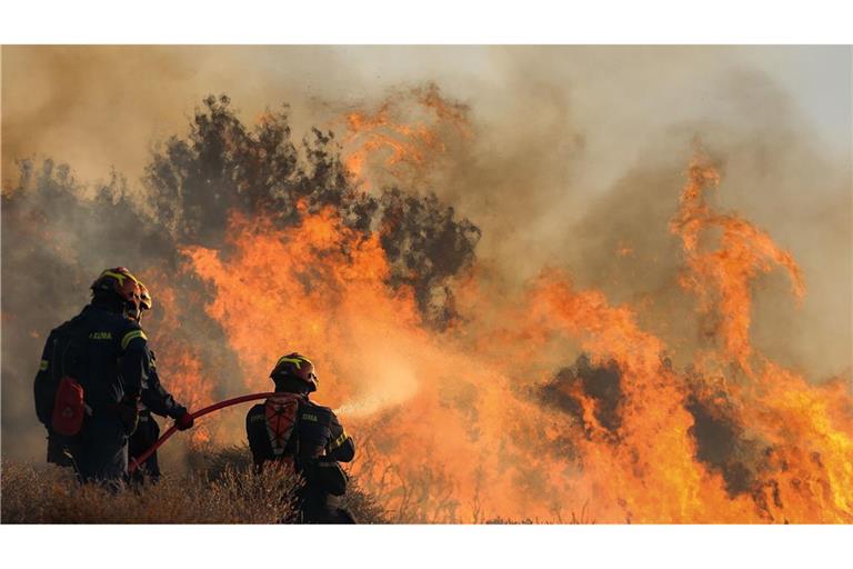 Heftige Feuer haben auf Kreta gewütet.