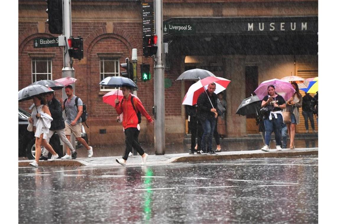 Heftiger Regen in Australien