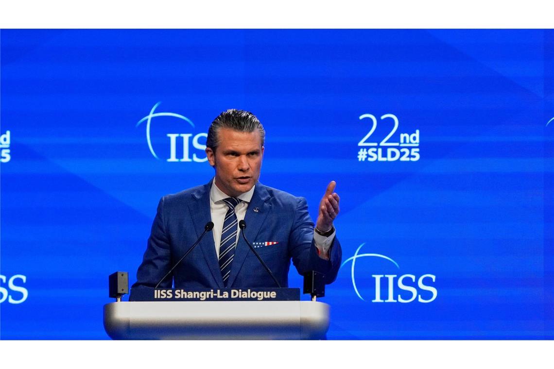 Hegseth warnt vor einem möglichen Angriff Chinas auf Taiwan.