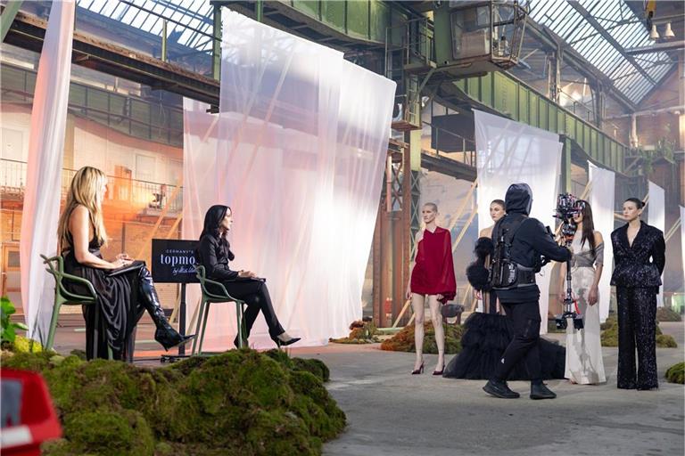 Heidi Klum mit Designerin Maria Koch.