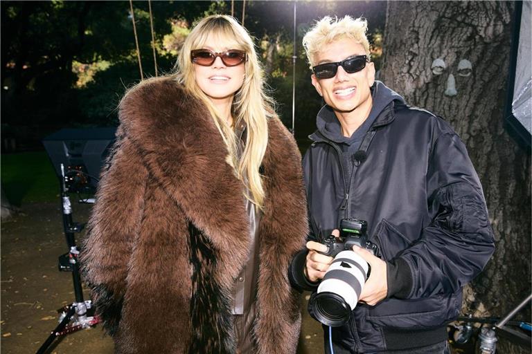 Heidi Klum mit Fotograf Vijat Mohindra.