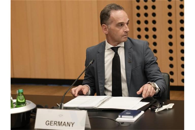 Heiko Maas nimmt am Treffen der EU-Außenminister im Kongresszentrum Brdo teil. Foto: Darko Bandic/AP/dpa