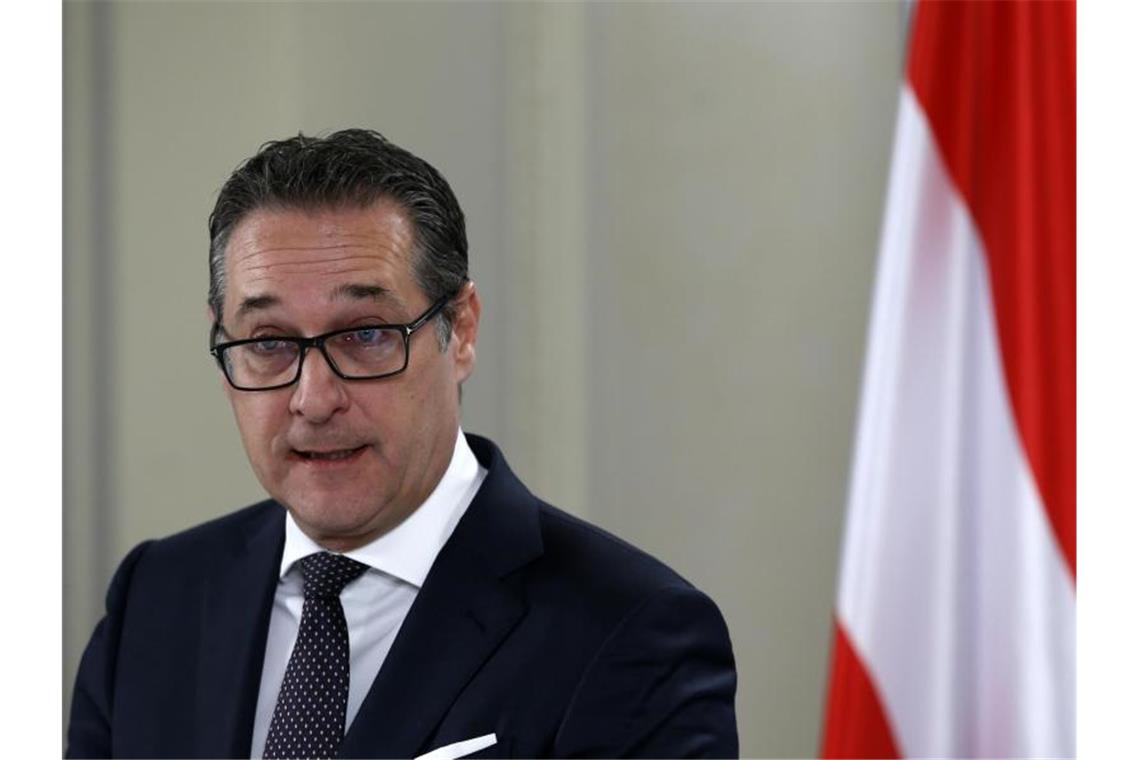 Heinz-Christian Strache, Vizekanzler von Österreich und FPÖ-Chef, bei einer Pressekonferenz im Februar 2018. Foto: Ronald Zak/AP