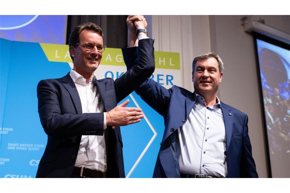 Heiße Kandidaten auf die Merz-Nachfolge: Wüst und Söder.