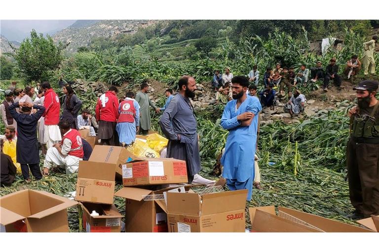 Helfer sind in Afghanistan im Einsatz.