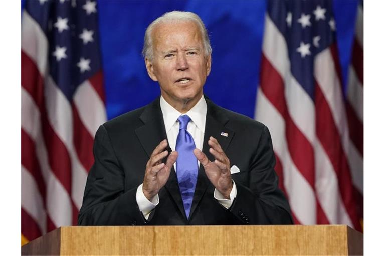 Herausforderer Joe Biden greift US-Präsident Donald Trump scharf an. Foto: Andrew Harnik/AP/dpa