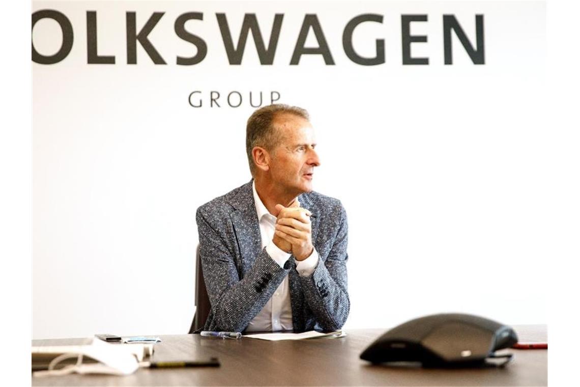 VW-Chef Diess: Angst vor Jobabbau „nicht das Ziel“ Herbert Diess, Vorsitzender des Vorstands der Volkswagen AG. Foto: Carsten Koall/dpa