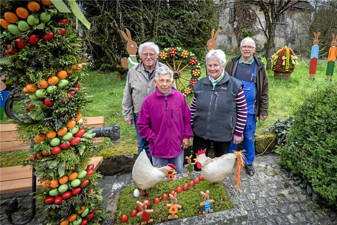 Der Aspacher Teilort Einöd zeigt sich wieder im Ostergewand