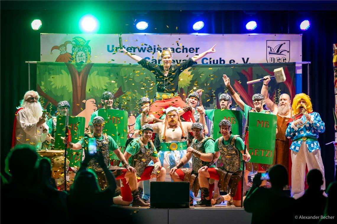 Herrenballetturnier vom Unterweissacher Carnevals-Club in der Seeguthalle in Cot...