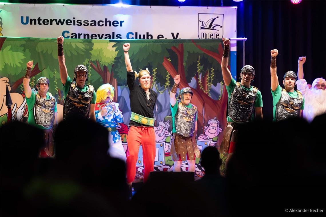 Herrenballetturnier vom Unterweissacher Carnevals-Club in der Seeguthalle in Cot...