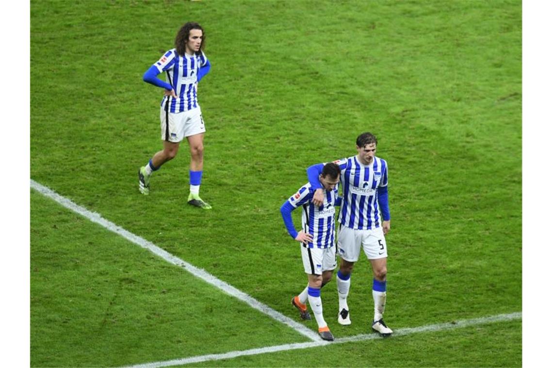 Hertha steckt nach der Niederlage gegen Bremen tief in der Krise. Foto: Annegret Hilse/Reuters/POOL/dpa