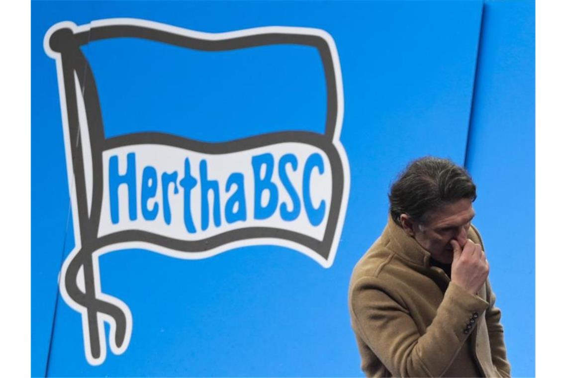 Hertha will nach dem Aus von Bruno Labbadia bereits heute einen neuen Trainer präsentieren. Foto: Soeren Stache/dpa-Zentralbild/POOL/dpa
