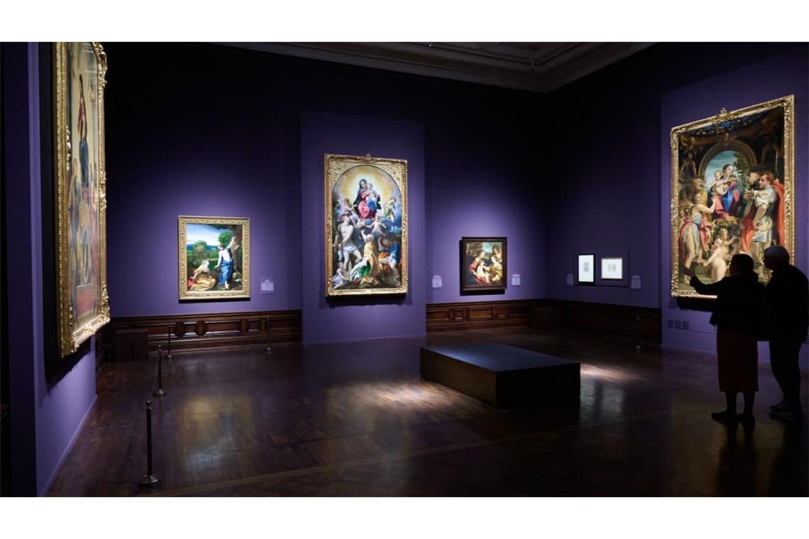 Herz der Ausstellung „Correggio. Berührend menschlich“: die frisch restaurierte Madonna des heiligen Sebastian in der Gemäldegalerie in Dresden.