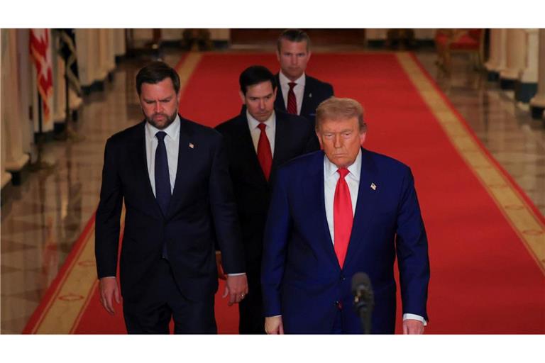 "Heute ist Tag 61" - Trump und sein Team treten nach den Angriffen auf den Iran vor die Kameras. (Archivbild)
