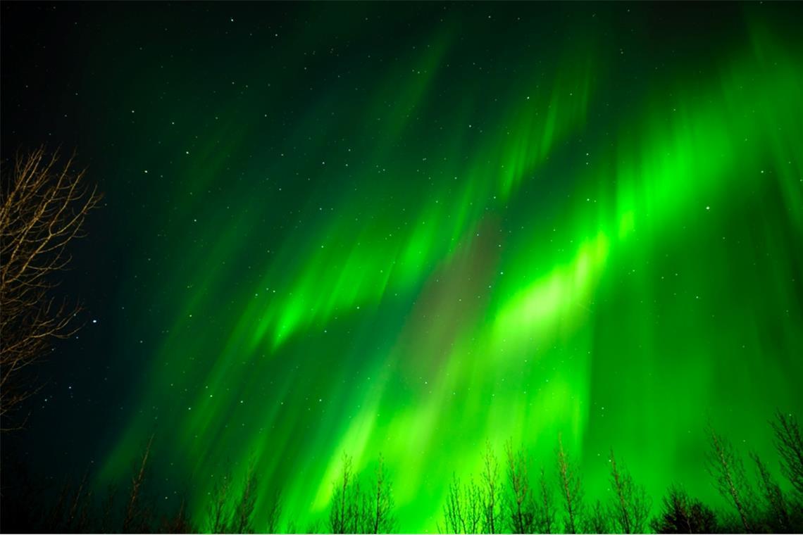 Heute Nacht gibt es keine Chance mehr auf Polarlichter.