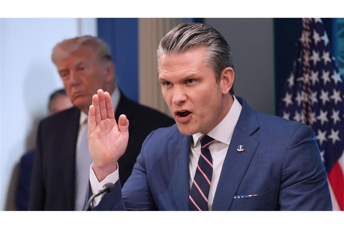"Heute wird – auf Anweisung des Präsidenten – der größte Umfang an Angriffen seit Beginn des Einsatzes geflogen" - sagt US-Verteidigungsminister Pete Hegseth.