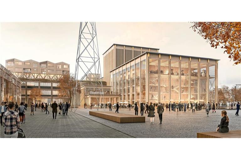 Hier treten Stadt und Land auf die Bremse: Die bei den Wagenhallen geplante Interimsspielstätte für die Oper.