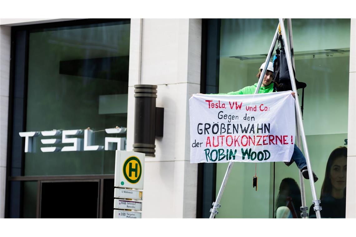 Hintergrund des Protests ist die geplante Erweiterung des Tesla-Werks.
