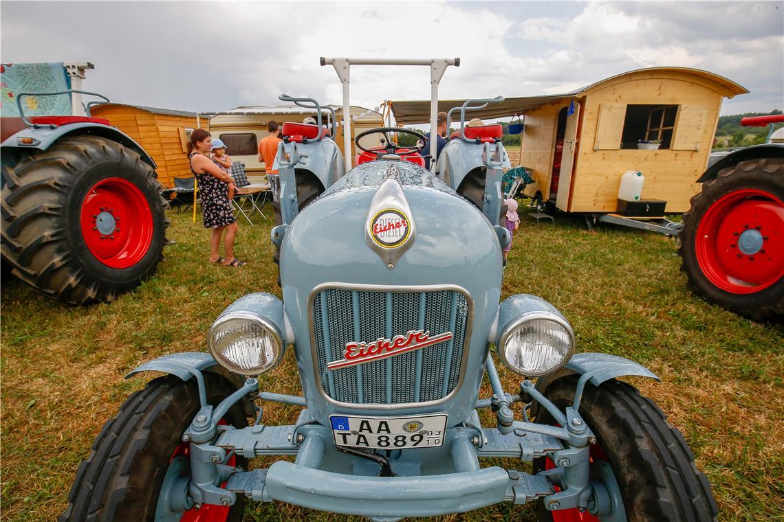 Oldtimer auf dem Laufsteg Historische Traktoren sind alle zwei Jahre am Röhrachhof in Aspach zu bewundern. Archivfoto: Alexander Becher