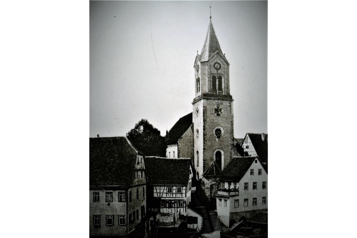 Historisches Coverbild: Blick auf die evangelische Kirche in Sulzbach an der Murr. Fotos: privat