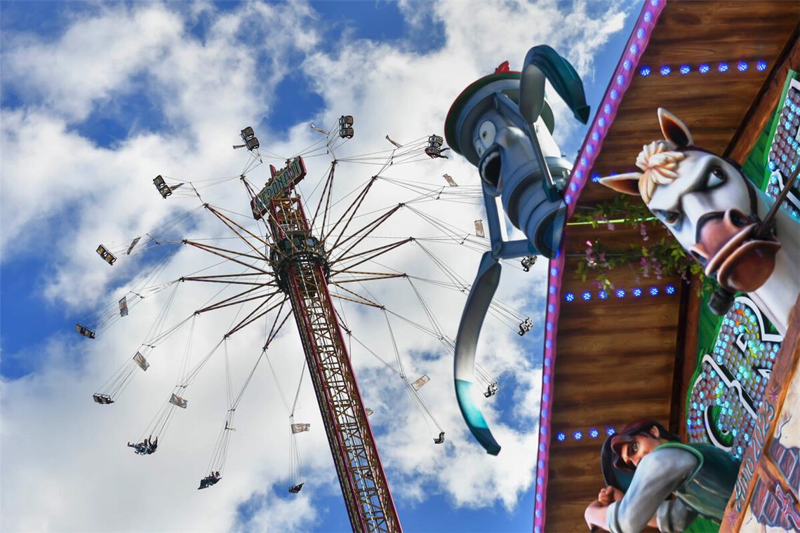 Hoch hinaus ging es in den zwei Wochen auf dem Wasen.