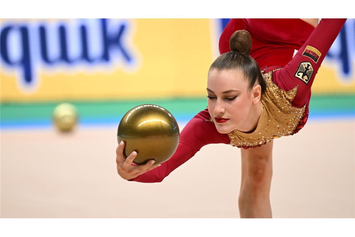 Hochkonzentriert: Darja Varfolomeev.