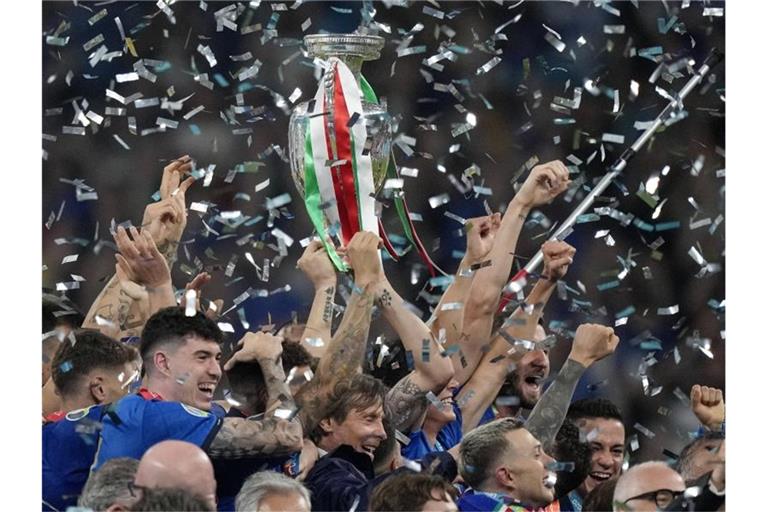 Höhepunkt des italienischen Sportjahres: Der Sieg bei der Fußball-EM. Foto: Frank Augstein/AP POOL/dpa