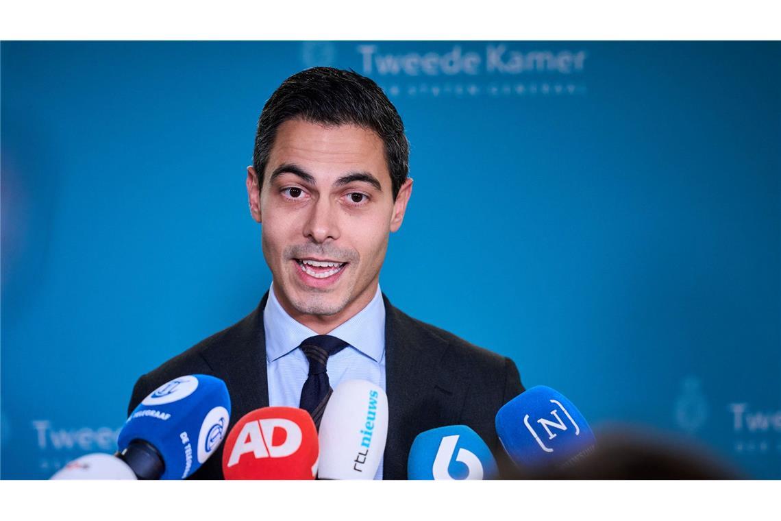 Hofft auf Kooperation im Parlament: Rob Jetten von der Partei D66.