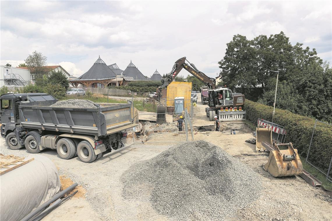 Überblick im Baustellendschungel Hohenheimer Straße (westlicher Bereich).