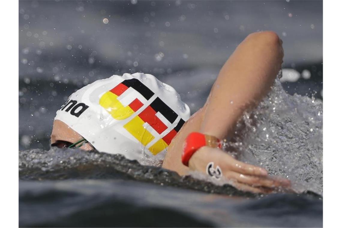 Holt WM-Bronze im Freiwasserschwimmen über fünf Kilometer: Leonie Beck. Foto: Mark Schiefelbein/AP