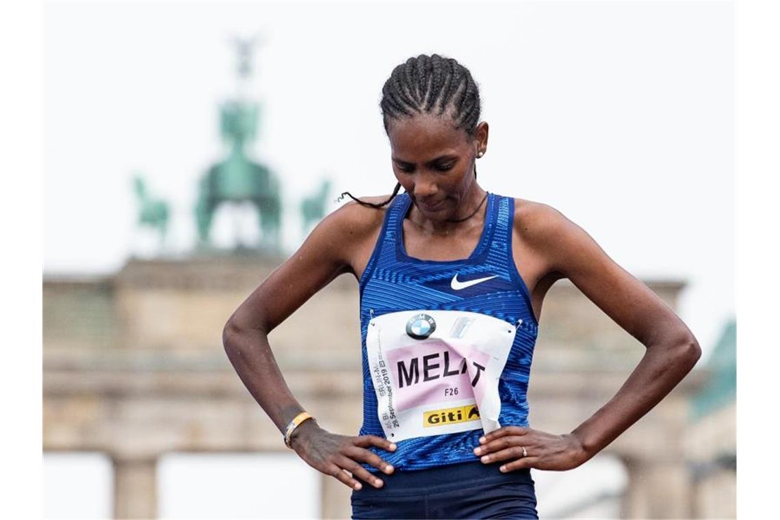 Flut an Lauf-Rekorden lässt Leichtathletik-Welt rätseln Holte bei der Halbmarathon-WM in Polen mit Europarekord Silber: Melat Kejeta. Foto: Soeren Stache/dpa-Zentralbild/dpa