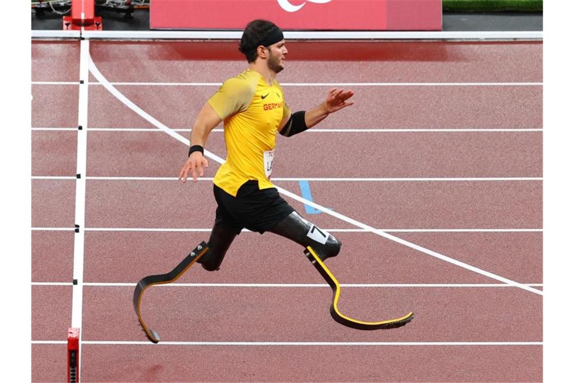 Der neue Pistorius: Floors schnellster Mann ohne Beine Holte Bronze über 200 Meter Männer: Ali Lacin. Foto: Karl-Josef Hildenbrand/dpa