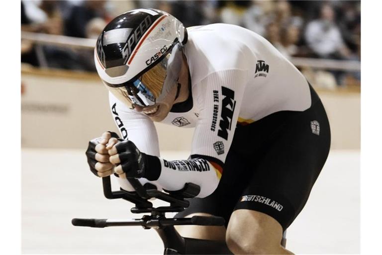 Holte die sechste deutsche Medaille bei der Bahnrad-WM in Roubaix: Joachim Eilers. Foto: Thibault Camus/AP/dpa