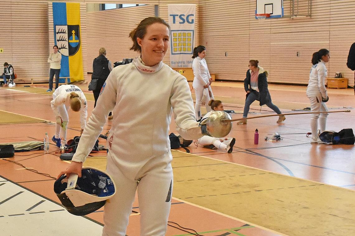 Holte in Osnabrück acht Punkte für die Qualifikation zur U-20-Europameisterschaft: Lina Zerrweck. Nun zeigt die TSG-Fechterin daheim beim Backnanger Degen ihr Können. Foto: T. Sellmaier