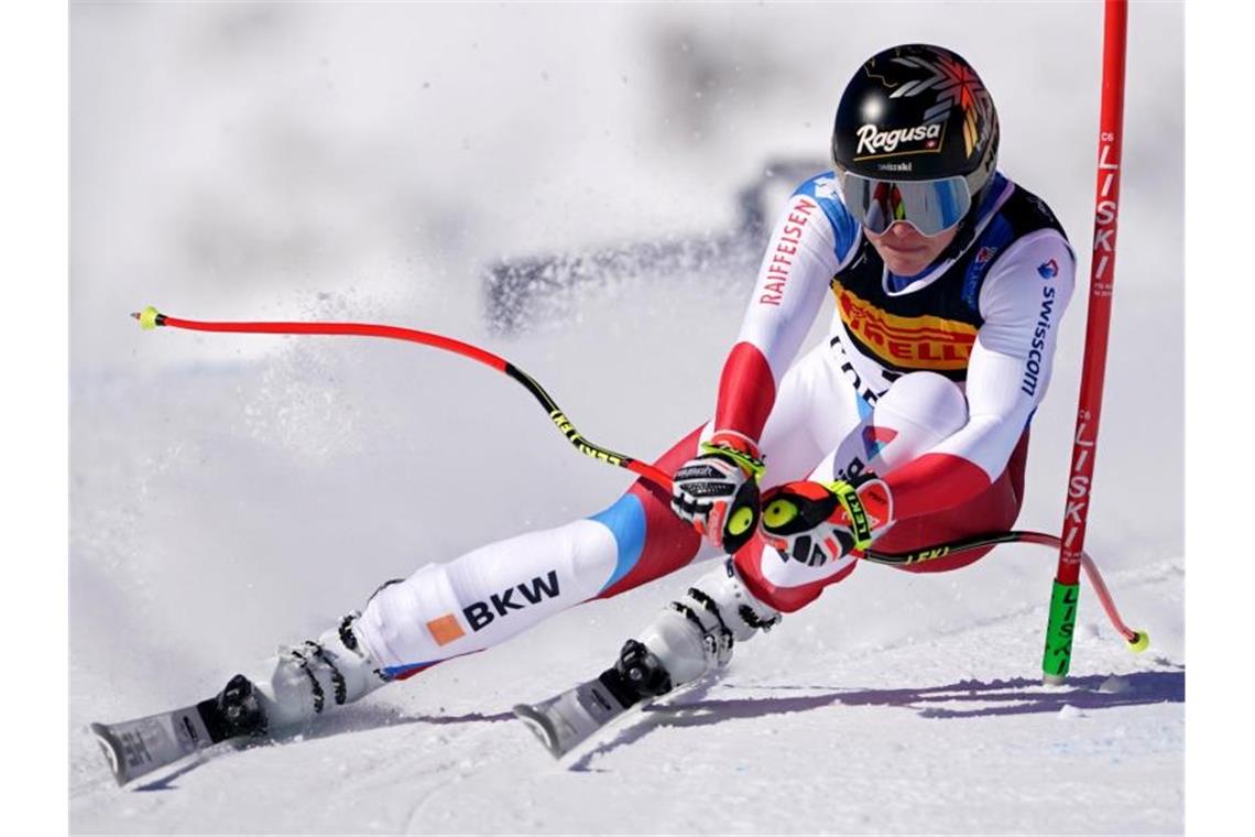 Favoritin Gut-Behrami holt Gold im Super-G - Weidle 19. Holte sich den WM-Sieg im Super-G: Lara Gut-Behrami aus der Schweiz fährt im Wettbewerb auf der Rennstrecke. Foto: Michael Kappeler/dpa