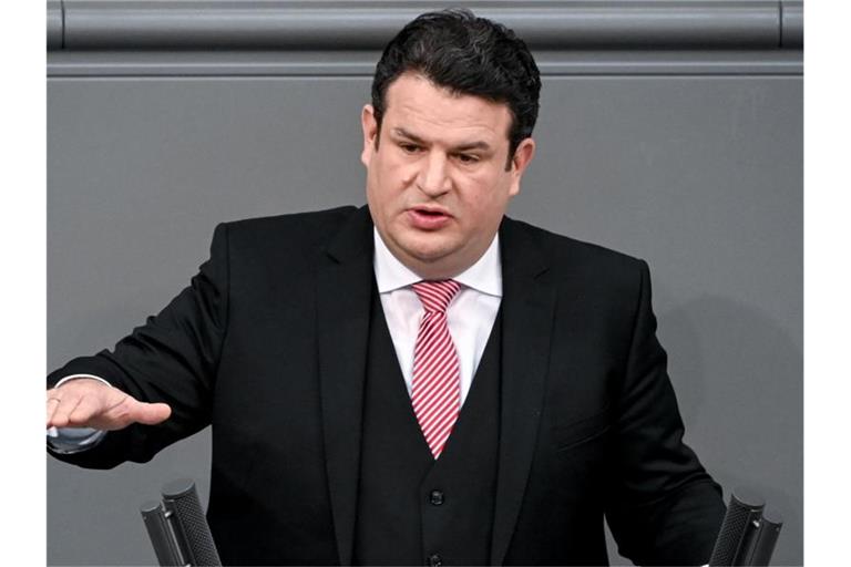 Hubertus Heil (SPD), Bundesminister für Arbeit und Soziales, im Deutschen Bundestag. Foto: Britta Pedersen/dpa-Zentralbild/dpa