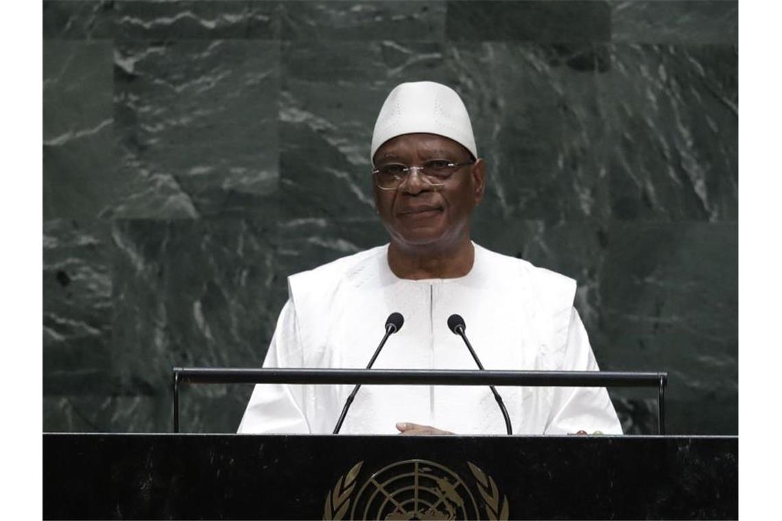 Ibrahim Boubacar Keïta spricht 2019 bei der 74. Sitzung der UN-Generalversammlung. Nun verkündete er seinen Rücktritt. Foto: Frank Franklin II/AP/dpa