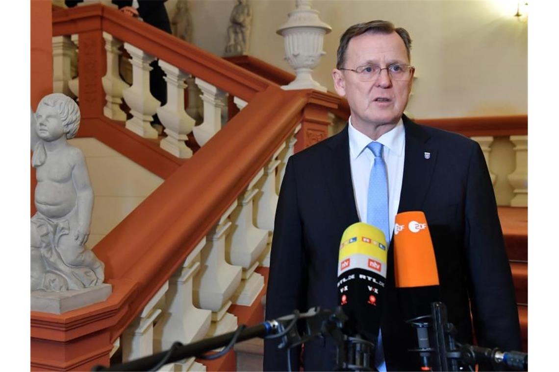 Regieren ohne Mehrheit in Thüringen „Ich baue auf die Unterstützung der demokratischen Fraktionen in diesem hohen Haus“, sagt Ramelow. Foto: Martin Schutt/dpa-Zentralbild/dpa
