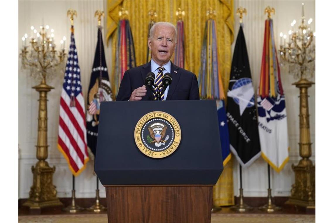 „Ich werde nicht noch eine weitere Generation Amerikaner in den Krieg nach Afghanistan schicken“: Joe Biden. Foto: Evan Vucci/AP/dpa