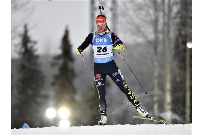 Ihr Fokus liegt auf den Olympischen Spielen: Denise Herrmann. Foto: Anders Wiklund/TT NEWS AGENCY/AP/dpa/Archivbild