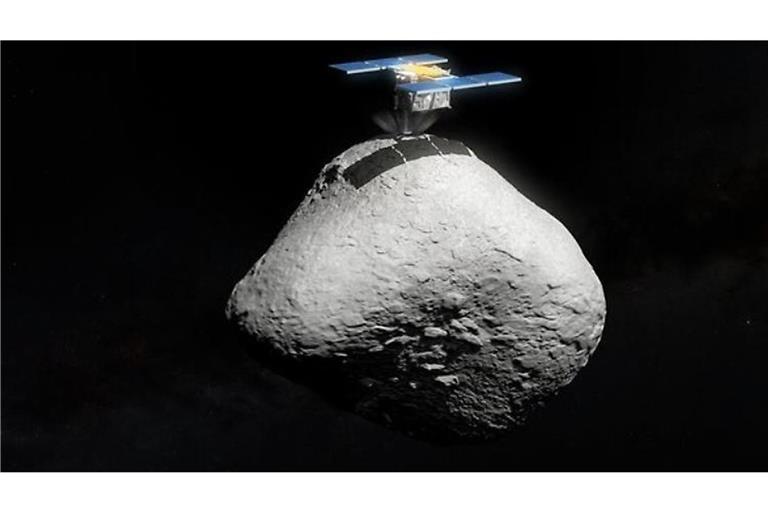 Illustration der Raumsonde „Hayabusa 2“ auf „1998 KY26“: Der Asteroid ist „in Wirklichkeit völlig anders als bisher beschrieben“. 
