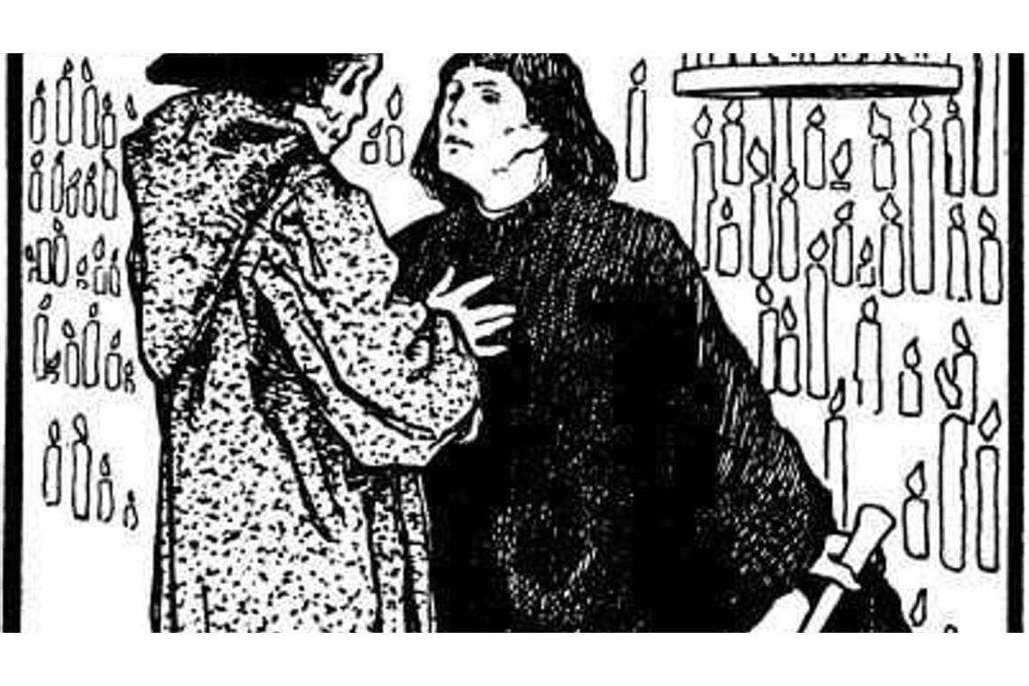 Illustration von Otto Ubbelohde aus dem Jahr 1909.
