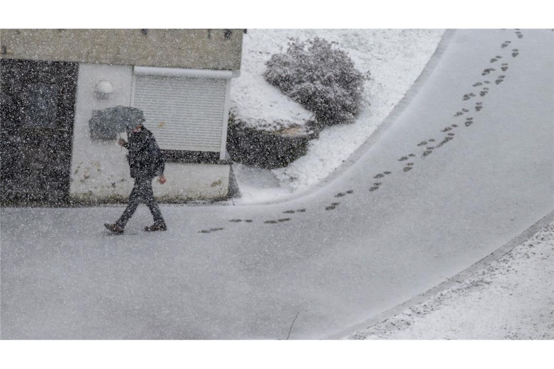 Im Allgäu kam es am Anfang der Woche zu Schneefällen.
