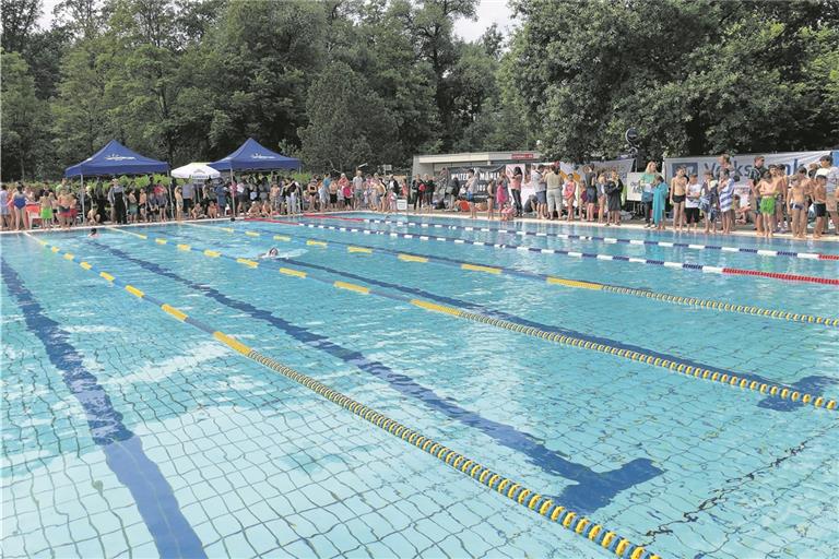 Im Backnanger Freibad fanden die Wettkämpfe statt. Foto: privat