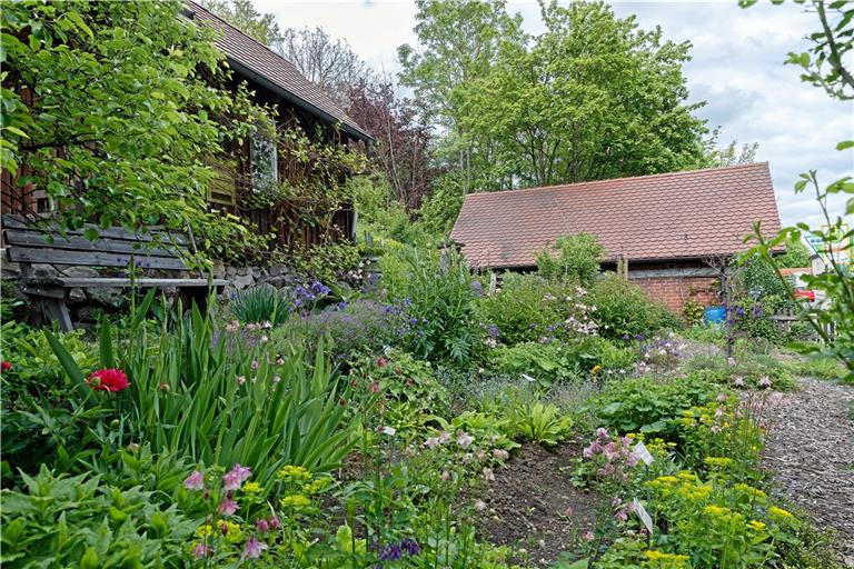 Im Bauerngarten am Heimatmuseum in Unterweissach gilt es einige Aufgaben zu lösen. Fotos: J. Fiedler