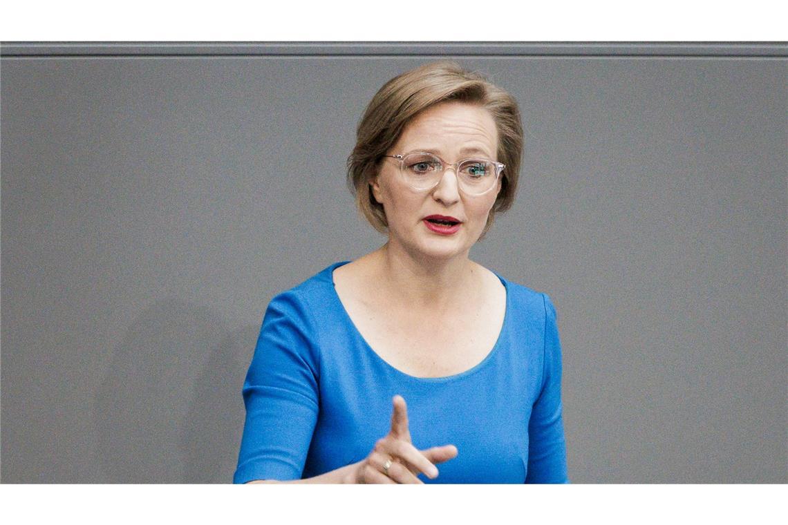 Grünen-Chefin: „Eine Reform des Beamtentums ist überfällig“ Im Deutschen Bundestag: Grünen-Chefin Franziska Brantner.